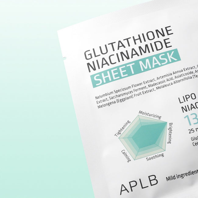 APLB Glutathione Niacinamide Sheet Mask rozjaśniająca maska w płachcie 25ml