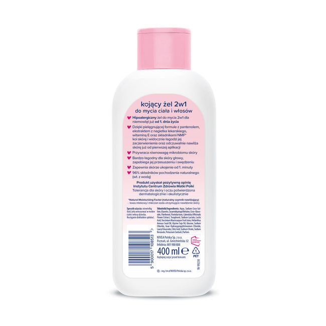 Bambino Kojący żel 2w1 do mycia ciała i włosów 400ml