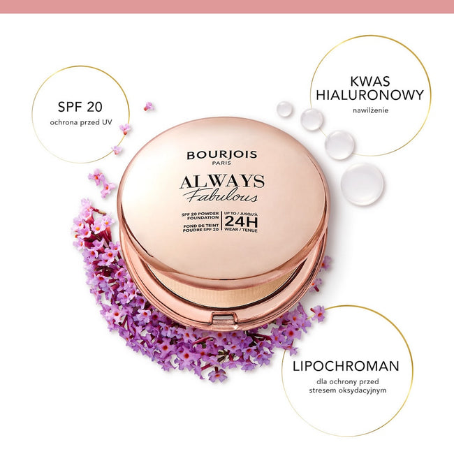Bourjois Always Fabulous matujący puder w kompakcie z filtrem SPF