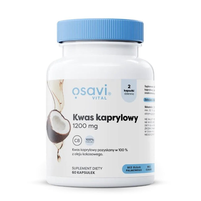 Osavi Kwas kaprylowy 1200mg suplement diety 60 kapsułek