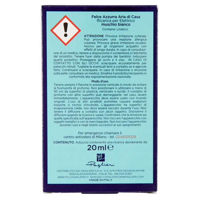 Felce Azzurra White Musk wkład do elektrycznego odświeżacza powietrza 20ml