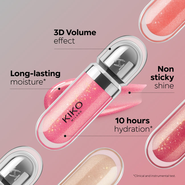 KIKO Milano 3D Hydra Lipgloss zmiękczający błyszczyk do ust z efektem 3D 6.5ml