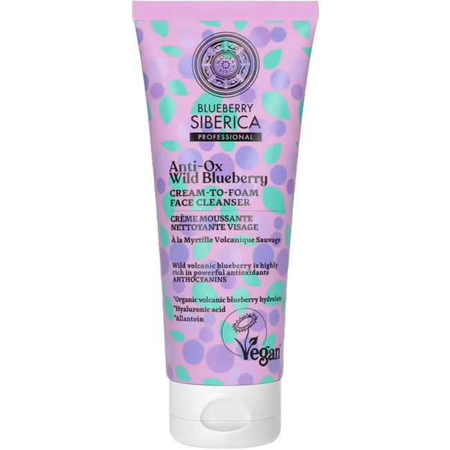 Natura Siberica Blueberry Siberica kremowa pianka oczyszczająca do twarzy 75ml