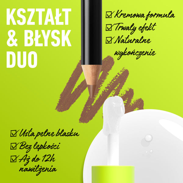 NYX Professional MakeUp Duo Kit zestaw Slim Lip Pencil kredka do ust Nude Truffle 1.04g + Fat Oil Lip Drip olejek do ust My Main 4.8ml