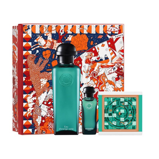 Hermes Eau d'Orange Verte zestaw woda kolońska spray 100ml + woda kolońska 7.5ml + mydło w kostce 50g