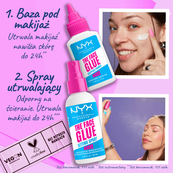 NYX Professional MakeUp The Face Glue Setting Spray supertrwały spray utrwalający makijaż 60ml