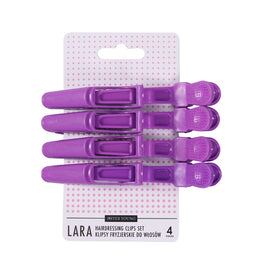 Sister Young Lara klipsy fryzjerskie do włosów Violet 4szt