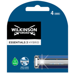Wilkinson Essentials 3 Hybrid wkład z trzema ostrzami i paskiem nawilżającym 4szt