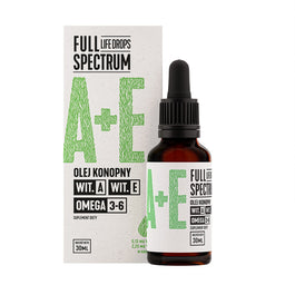 Full Spectrum Olej konopny Witamina A+E krople 30ml