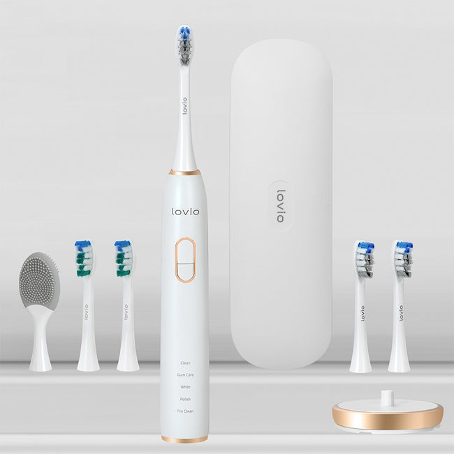Lovio SonicProtect PRO szczoteczka elektryczna soniczna Biała LVTB124WH + 5 końcówek
