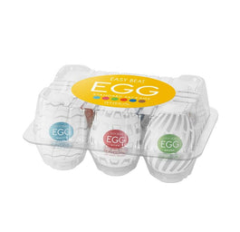 TENGA 6 Styles Easy Beat Egg Standard Package zestaw 6 jednorazowych masturbatorów w kształcie jajka