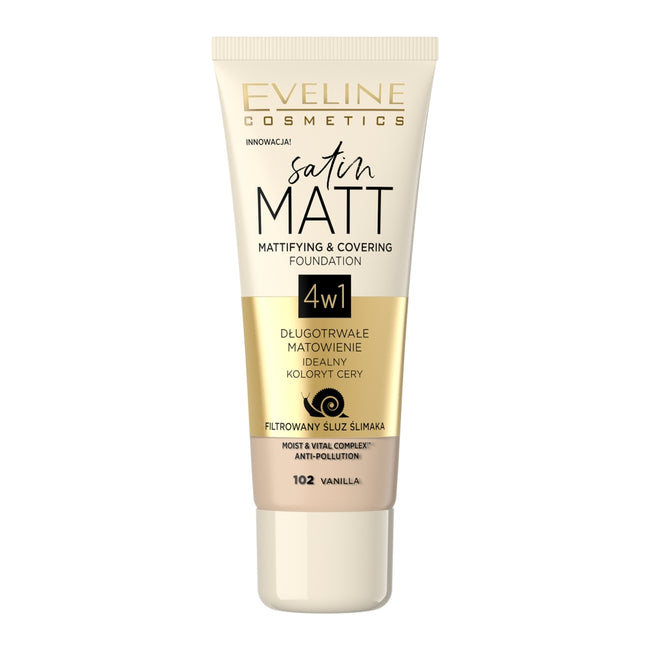 Eveline Cosmetics Satin Matt Foundation matujący podkład do twarzy