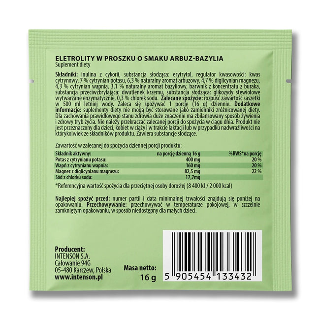 Intenson Elektrolity z obniżoną zawartością sodu suplement diety 16g