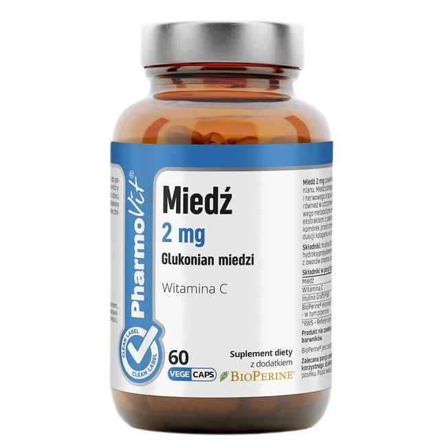 Pharmovit Miedź 2 mg suplement diety 60 kapsułek