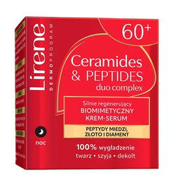 Lirene Ceramides & Peptides silnie regenerujący biomimetyczny krem-serum na noc 60+ 50ml