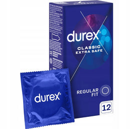 Durex Classic Extra Safe prezerwatywy wzmocnione dla ekstra bezpieczeństwa 12szt