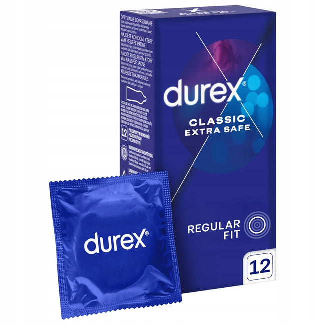 Durex Classic Extra Safe prezerwatywy wzmocnione dla ekstra bezpieczeństwa 12szt