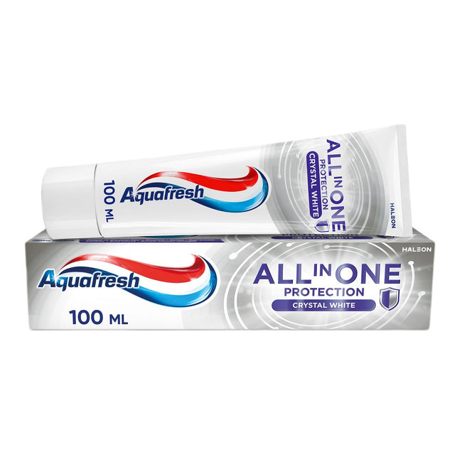 Aquafresh All In One Protection pasta do zębów z fluorkiem Crystal White 100ml