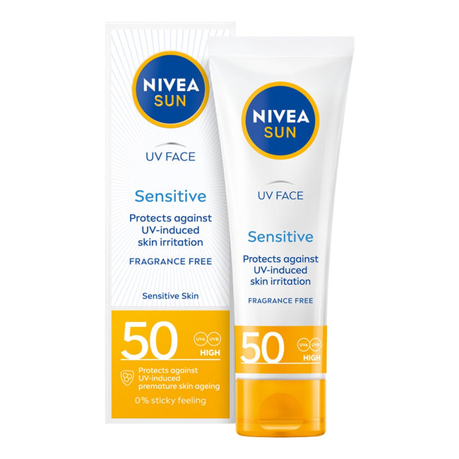 Nivea Sun Sensitive krem ochronny do twarzy dla skóry wrażliwej SPF50 50ml
