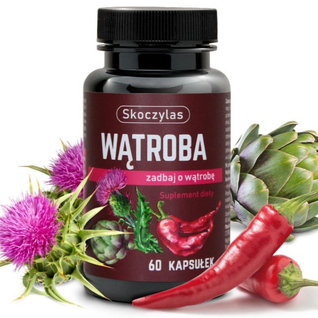 Skoczylas Wątroba ostropest + karczoch + kapsaicyna suplement diety 60 kapsułek