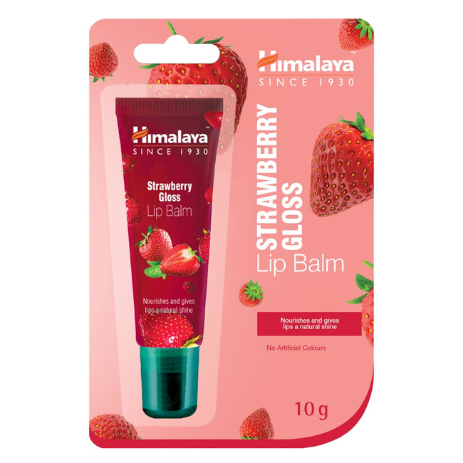 Himalaya Truskawkowy balsam do ust z błyszczykiem 10g
