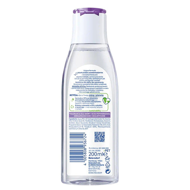 Nivea MicellAir kojący płyn micelarny cera wrażliwa i nadwrażliwa 200ml