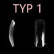 Elisium Quick Shape Nail Form formy do przedłużania paznokci Type1 120 szt.