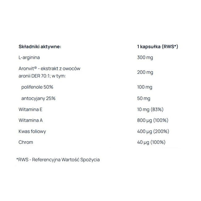 AronPharma Melarginol wsparcie układu krążenia i naczyń krwionośnych suplement diety 30 kapsułek