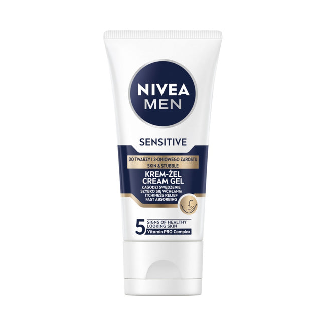 Nivea Men Sensitive krem-żel do twarzy i 3-dniowego zarostu 50ml