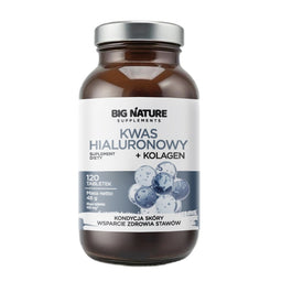 Big Nature Kwas hialuronowy + Kolagen suplement diety 120 tabletek