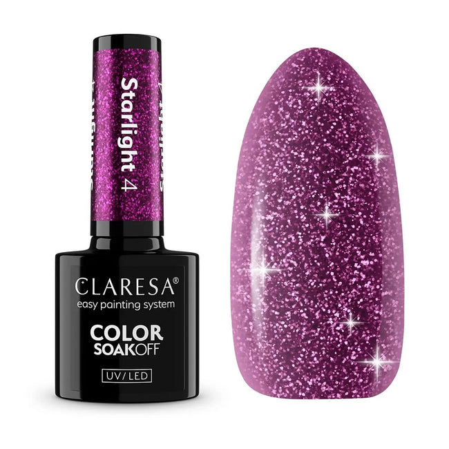 Claresa Color Soak Off UV/LED Starlight lakier hybrydowy 5g