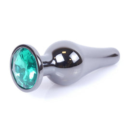 MyLove Butt Plug Collection Jewellery Dark Silver metalowy korek analny Green