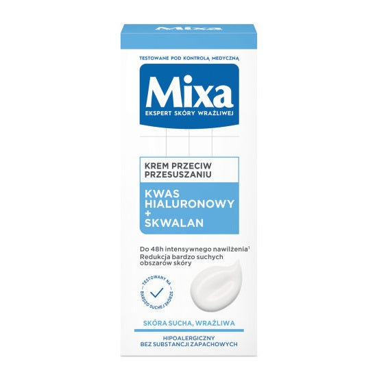 MIXA Krem nawilżający do twarzy przeciw przesuszeniom Kwas hialuronowy + Skwalan 50ml