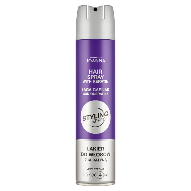 Joanna Styling Effect lakier do włosów z keratyną bardzo mocny 250ml