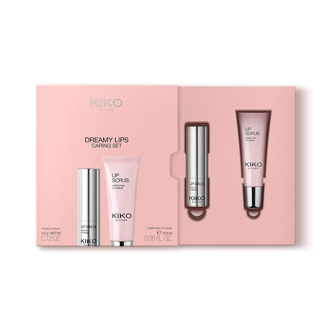 KIKO Milano Dreamy Lips Caring Set zestaw do pielęgnacji ust: połyskujący balsam i peeling