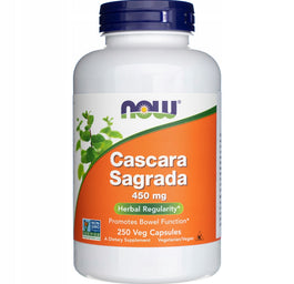 Now Foods Cascara Sagrada 450mg suplement diety 250 kapsułek