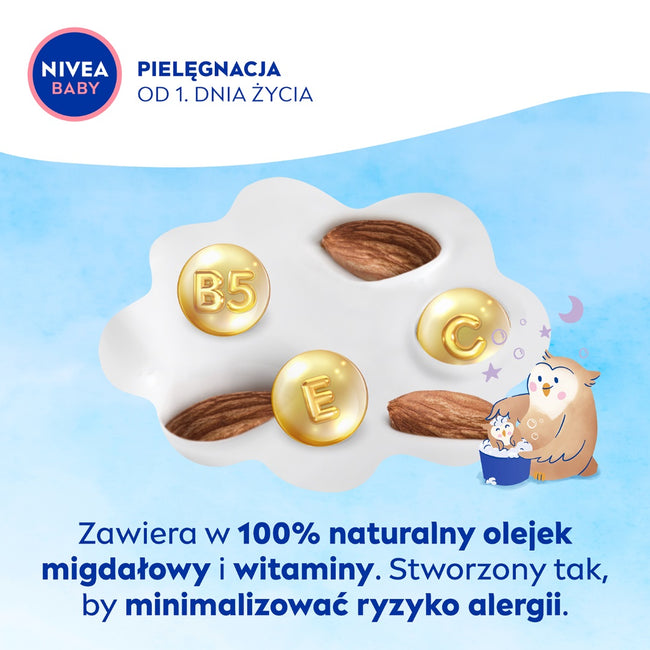 Nivea Baby żel 2w1 do mycia ciała i włosów na dobranoc 200ml