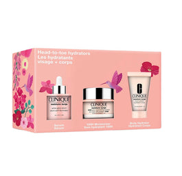 Clinique Moisture Surge Head-To-Toe Hydrators zestaw żelowy krem do twarzy 50ml + balsam do ciała 30ml + serum do twarzy 30ml