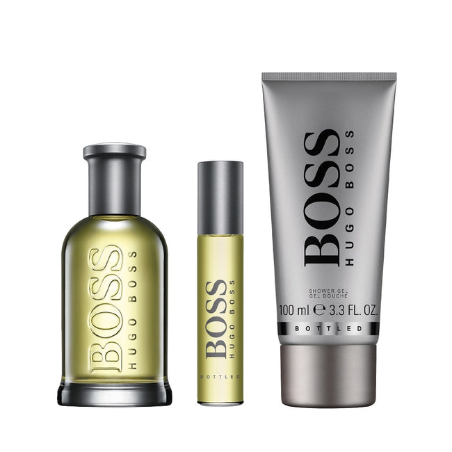Hugo Boss Bottled zestaw woda toaletowa spray 100ml + żel pod prysznic 100ml + woda toaletowa spray 10ml