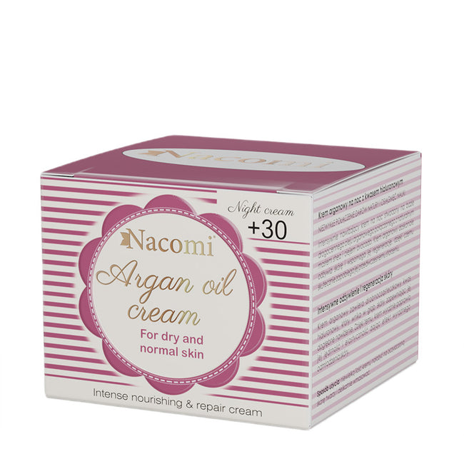 Nacomi Arganowy krem na noc z kwasem hialuronowym +30 50ml