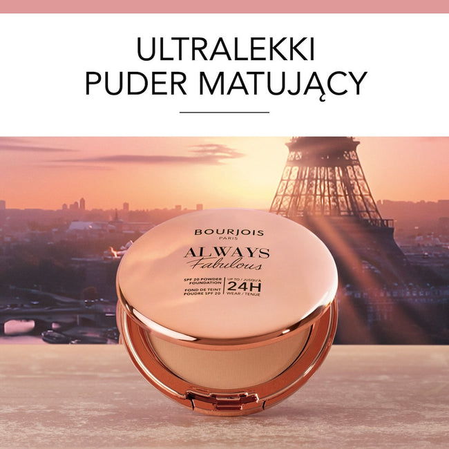 Bourjois Always Fabulous matujący puder w kompakcie z filtrem SPF