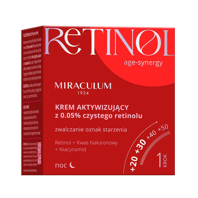 Miraculum Age-Synergy Retinol krem aktywizujący na noc z 0.05% czystego retinolu 50ml