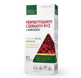 Medica Herbs Fermentowany Czerwony Ryż + Karczoch suplement diety 80 kapsułek