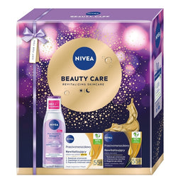 Nivea Beauty Care zestaw rewitalizujący krem na dzień SPF15 55+ 50ml + rewitalizujący krem na noc 55+ 50ml + kojący płyn micelarny 200ml