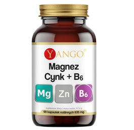 Yango Magnez + Cynk + B6 suplement diety 90 kapsułek roślinnych