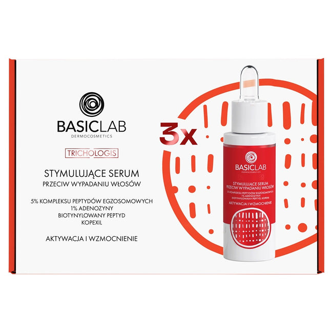 BasicLab Trichologis zestaw stymulujące serum przeciw wypadaniu włosów 3x30ml