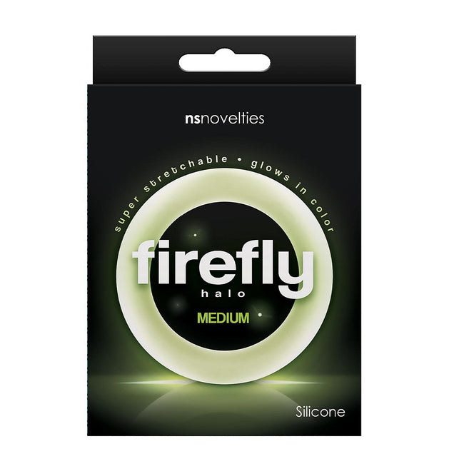NS Novelties Firefly Halo Medium świecący w ciemności pierścień erekcyjny Clear