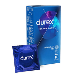 Durex Extra Safe prezerwatywy grubsze nawilżane 10szt