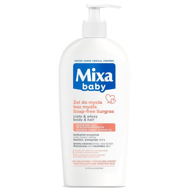 MIXA Baby żel do mycia bez mydła 400ml