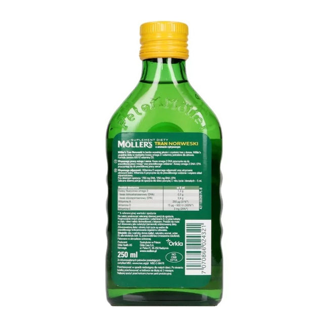Möller's Tran Norweski suplement diety Cytrynowy 250ml